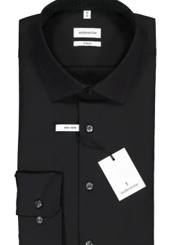 Seidensticker x-slim fit overhemd, zwart (contrast)