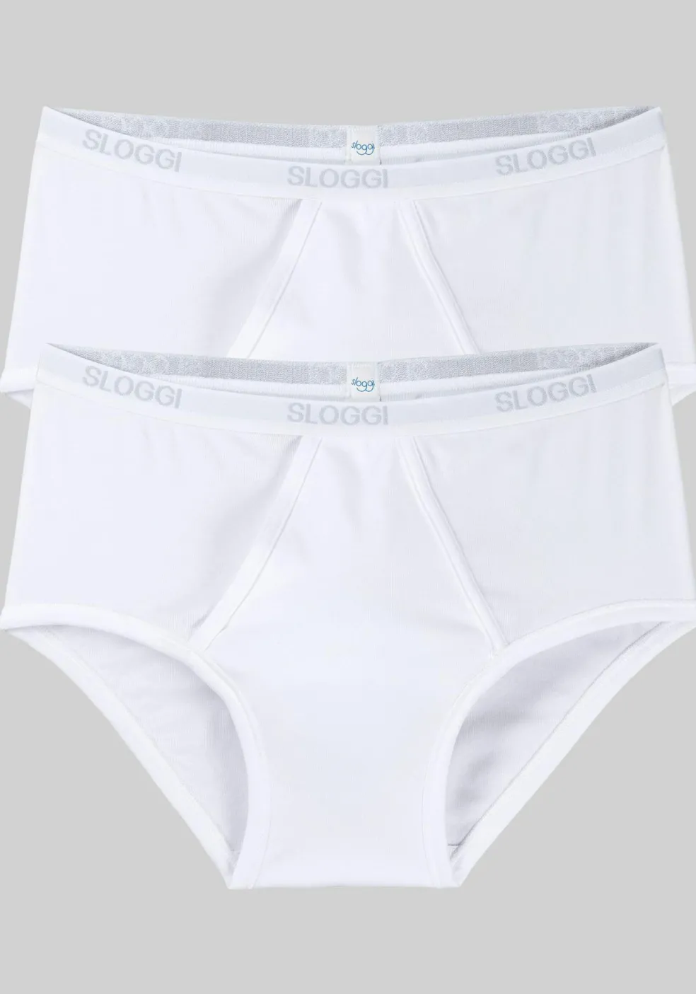 Sloggi Men Basic Maxi, heren slips met gulp (2-pack), wit