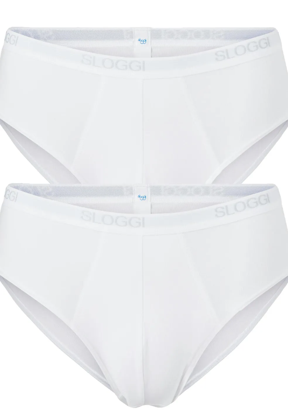 Sloggi Men Basic Midi, heren slips (2-pack), wit