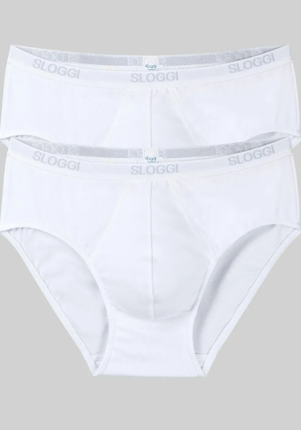 Sloggi Men Basic Midi, heren slips (2-pack), wit