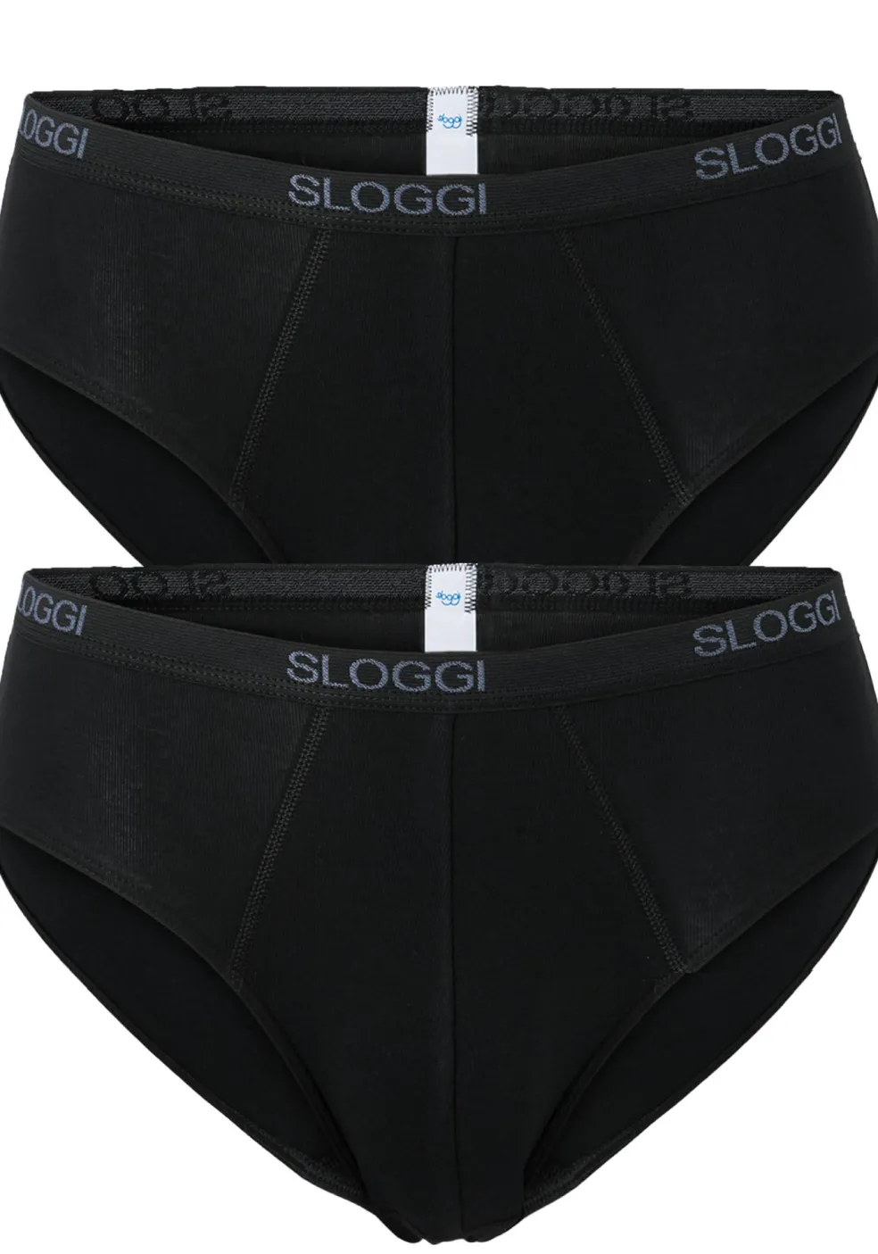 Sloggi Men Basic Midi, heren slips (2-pack), zwart