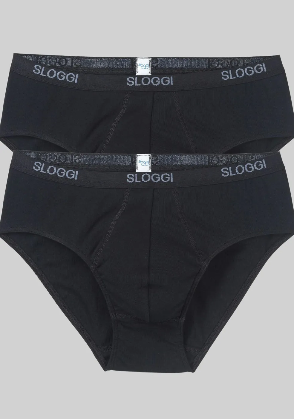 Sloggi Men Basic Midi, heren slips (2-pack), zwart