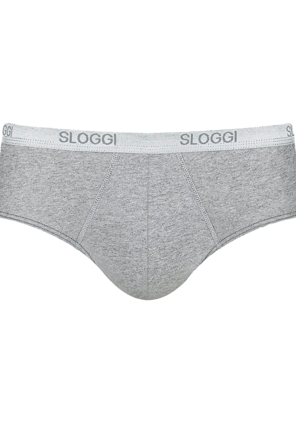 Sloggi Men Basic Midi, heren slip met smalle zijkanten (1-pack), grijs