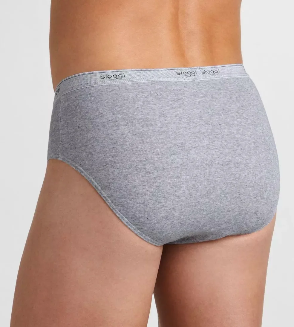 Sloggi Men Basic Midi, heren slip met smalle zijkanten (1-pack), grijs