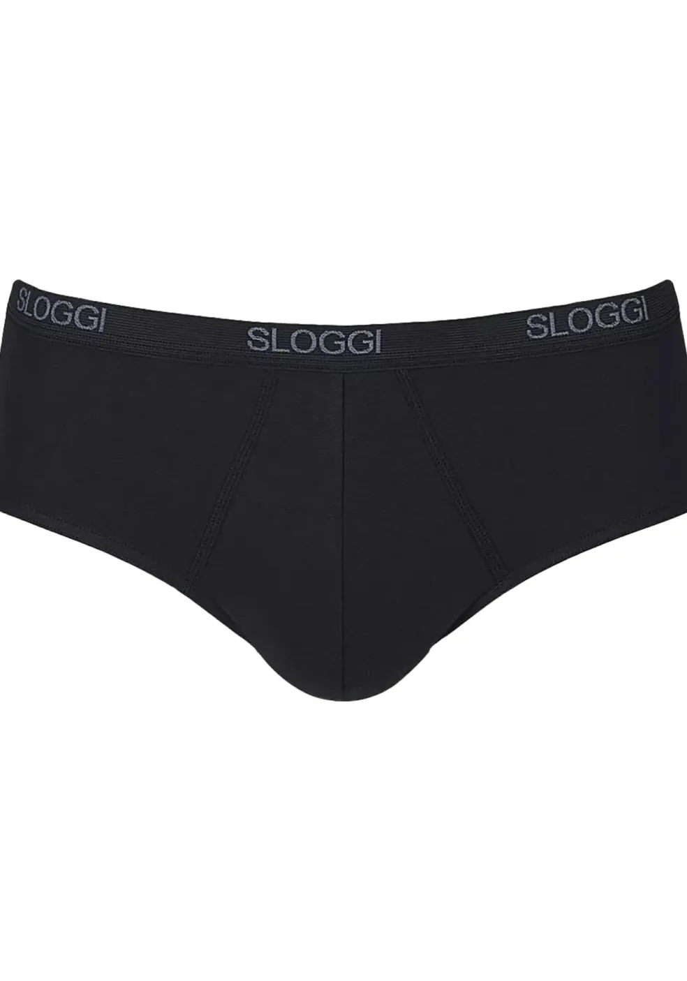 Sloggi Men Basic Midi, heren slip met smalle zijkanten (1-pack), zwart