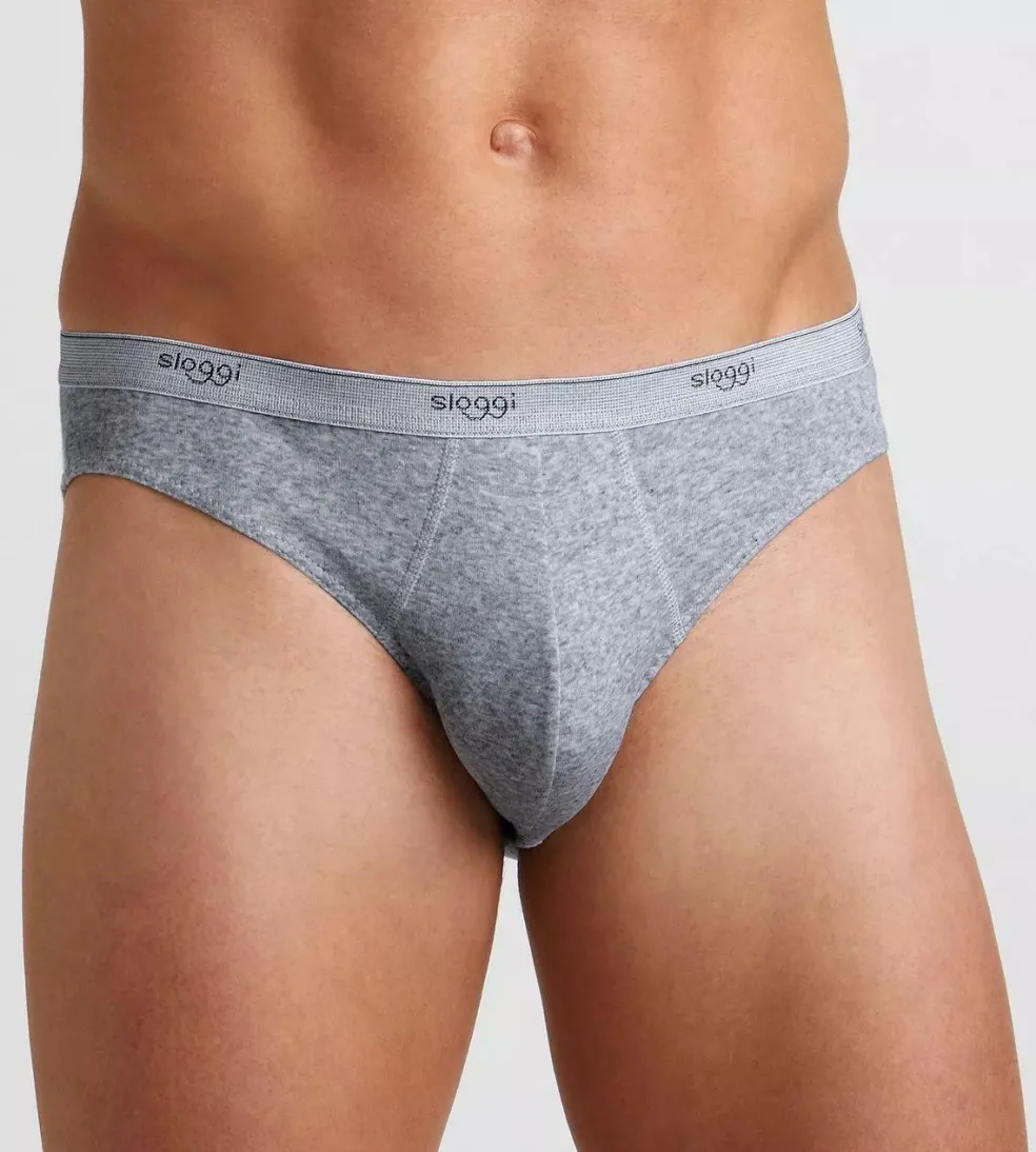 Sloggi Men Basic Mini, heren slip met smalle zijkanten (1-pack), grijs