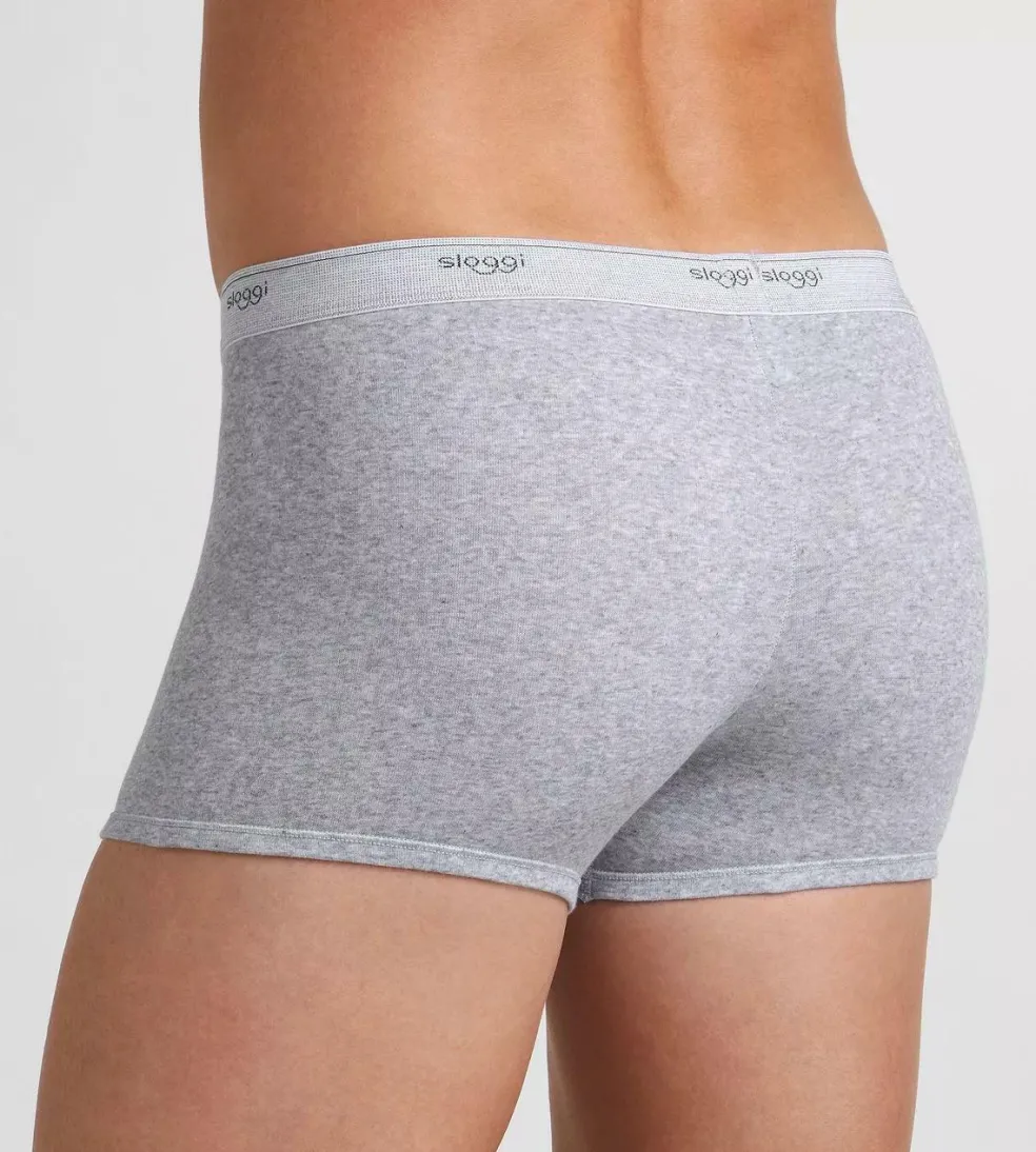 Sloggi Men Basic Short, heren boxershort korte pijp (1-pack), grijs