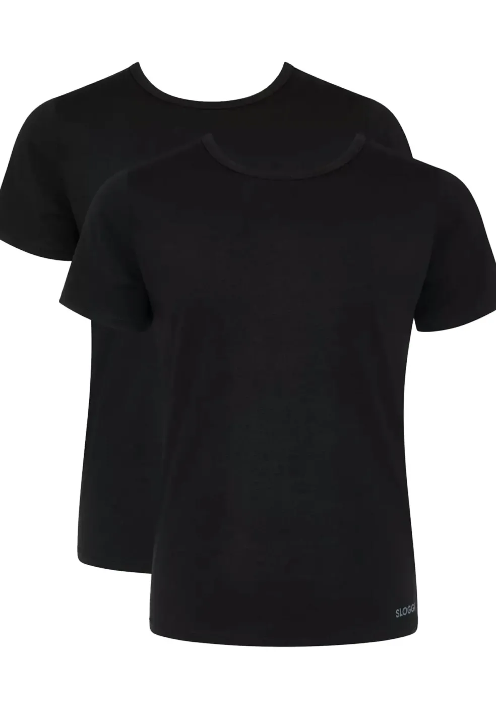Sloggi Men GO ABC 2.0 O-Neck, heren T-shirt met een O-hals (2-pack), zwart