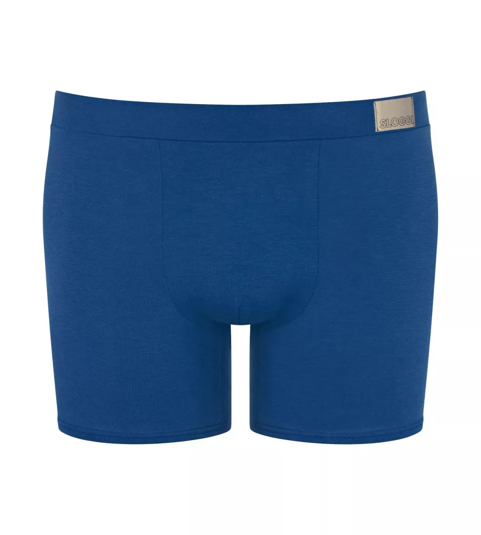 Sloggi Men GO Natural Short, heren boxershort korte pijp (2-pack), kobalt- en donkerblauw