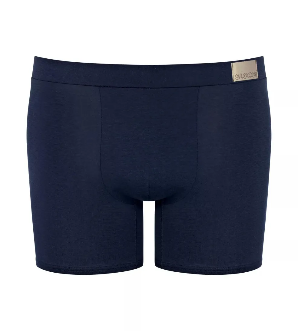 Sloggi Men GO Natural Short, heren boxershort korte pijp (2-pack), kobalt- en donkerblauw