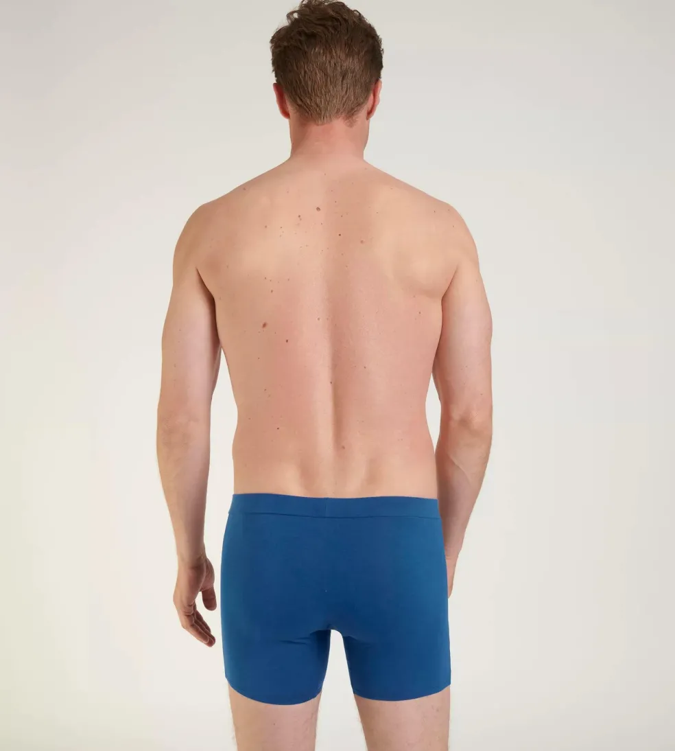 Sloggi Men GO Natural Short, heren boxershort korte pijp (2-pack), kobalt- en donkerblauw