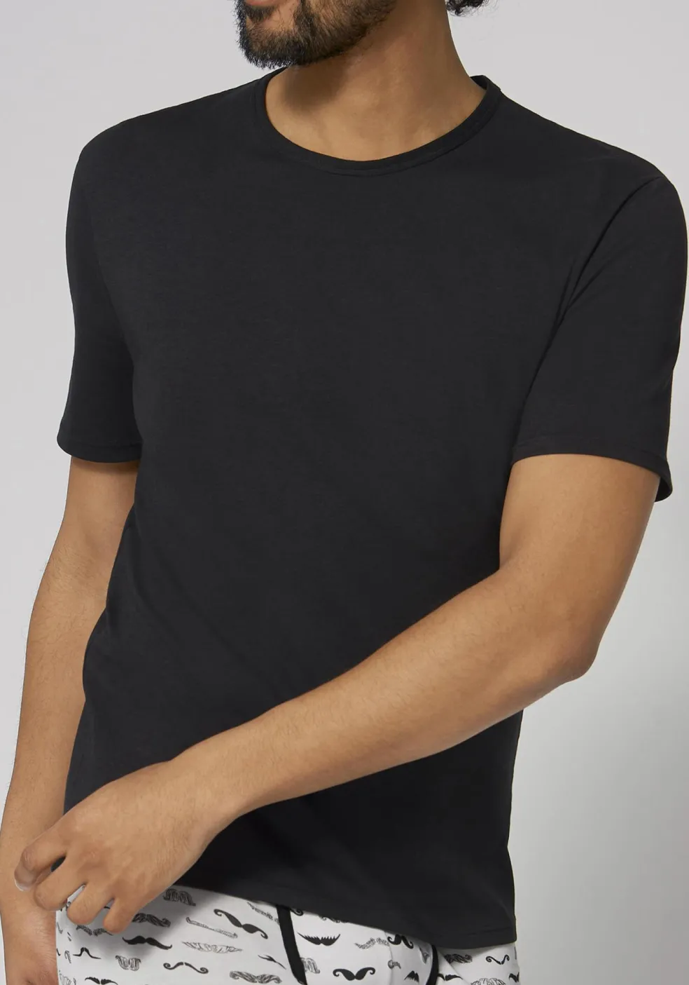 Sloggi Men GO Shirt O-Neck Regular Fit, heren T-shirt (1-pack), zwart