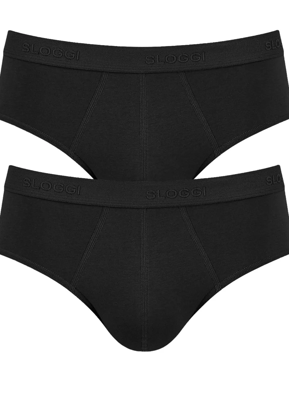Sloggi Men 24/7 Midi, heren slips (2-pack), zwart