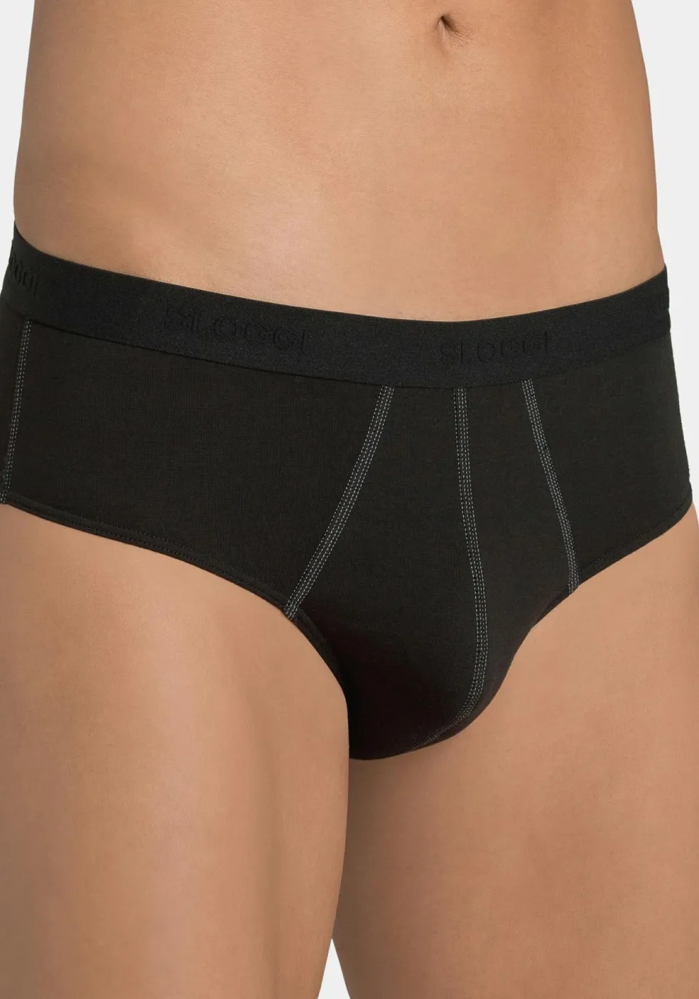 Sloggi Men 24/7 Midi, heren slips (2-pack), zwart