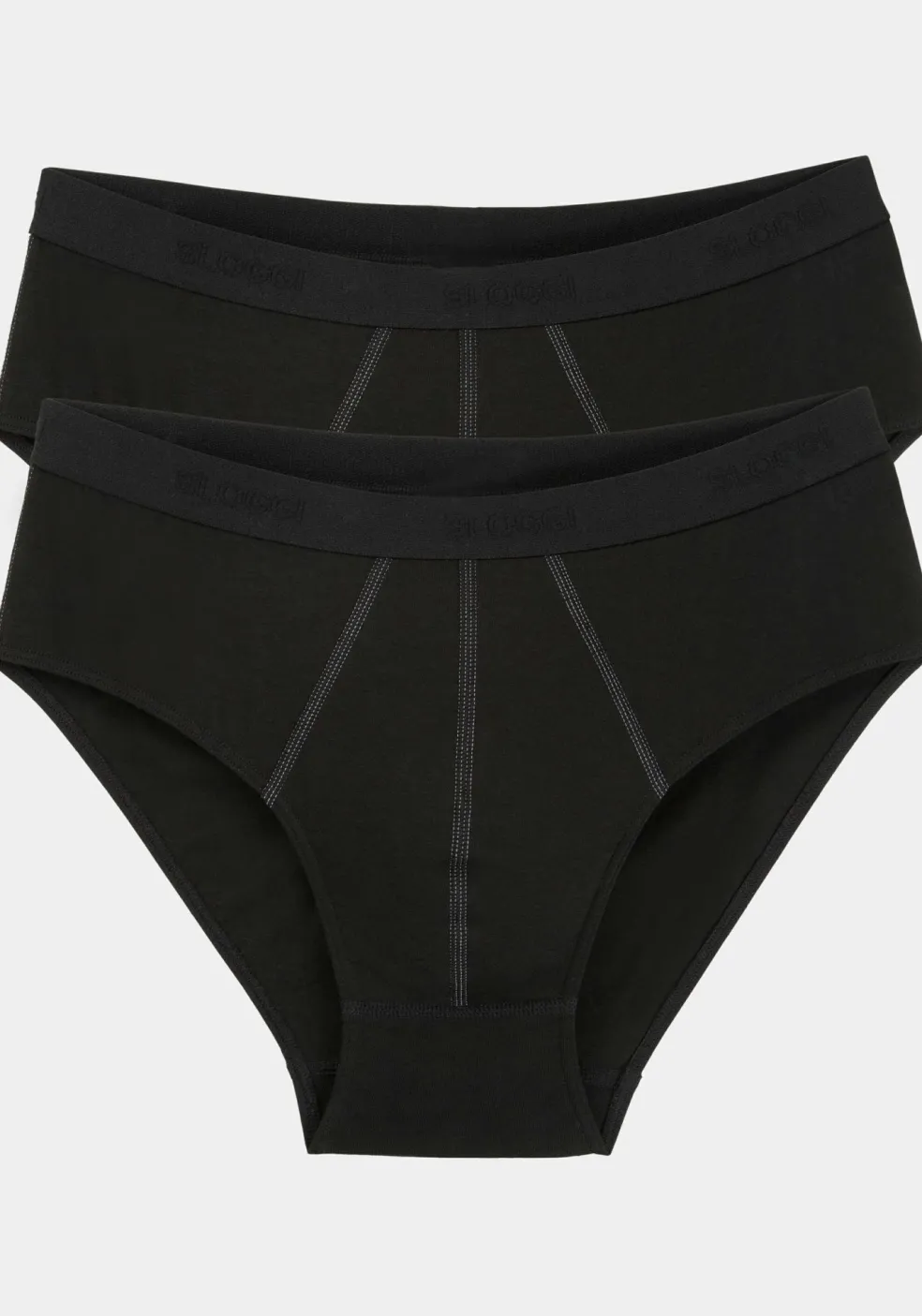 Sloggi Men 24/7 Midi, heren slips (2-pack), zwart