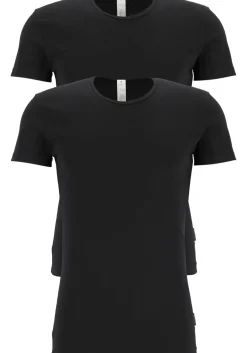 Sloggi Men 24/7 Shirt O-hals, heren T-shirts (2-pack), zwart