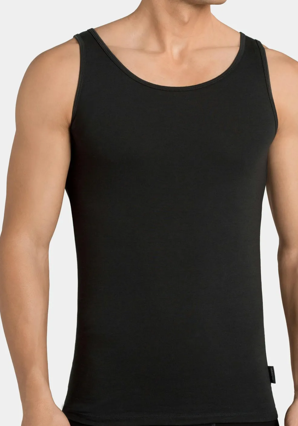 Sloggi Men 24/7 Vest, heren singlets (2-pack), zwart