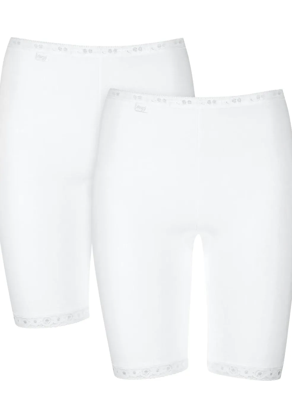 Sloggi Women Basic+ Long (2-pack), dames boxer, wit