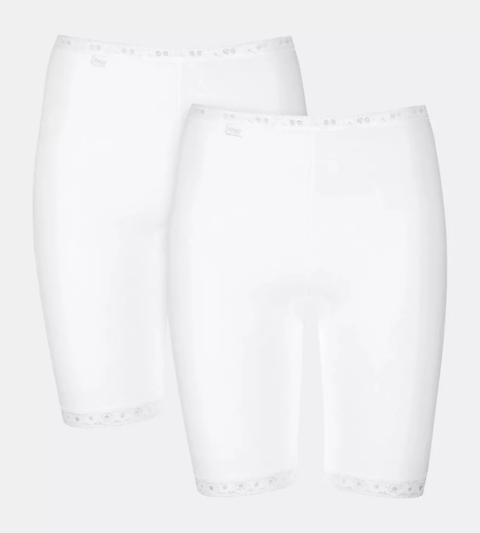 Sloggi Women Basic+ Long (2-pack), dames boxer, wit
