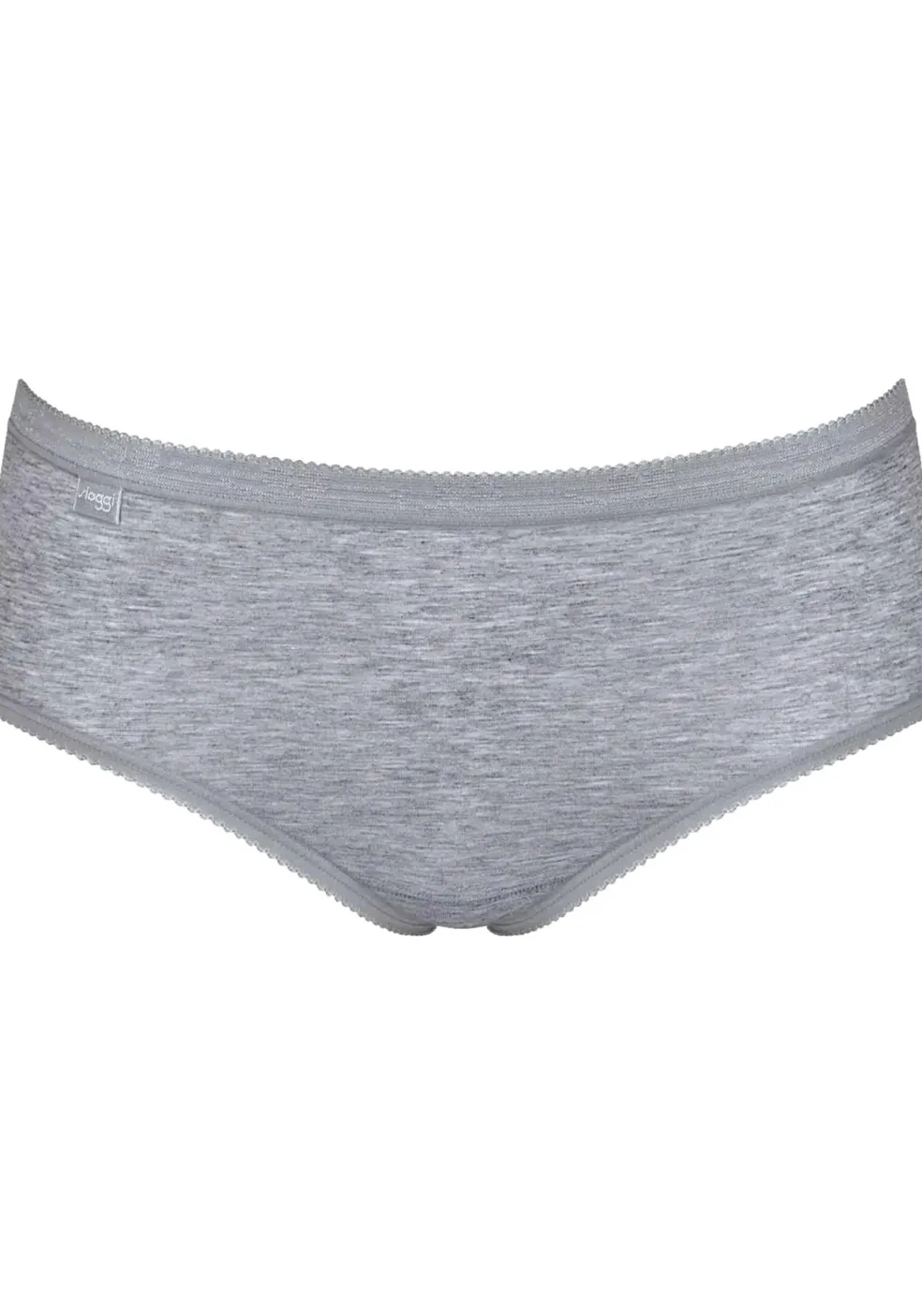 Sloggi Women Basic+ Midi (3-pack), dames slip, wit, donkerblauw, grijs