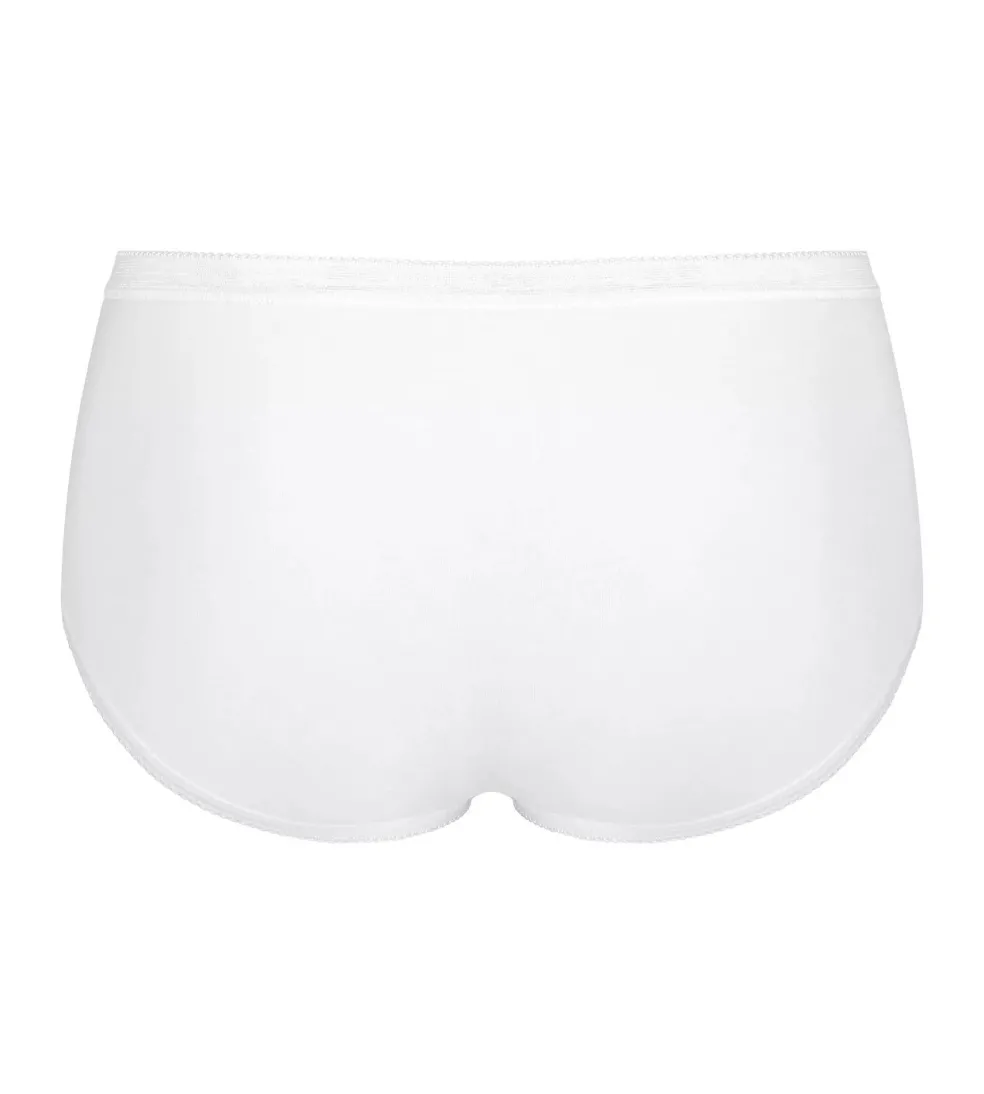 Sloggi Women Basic+ Midi (4-pack), dames slip, wit, grijs, lila, zwart