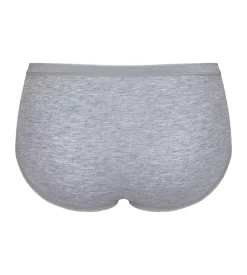 Sloggi Women Basic+ Midi (4-pack), dames slip, wit, grijs, lila, zwart