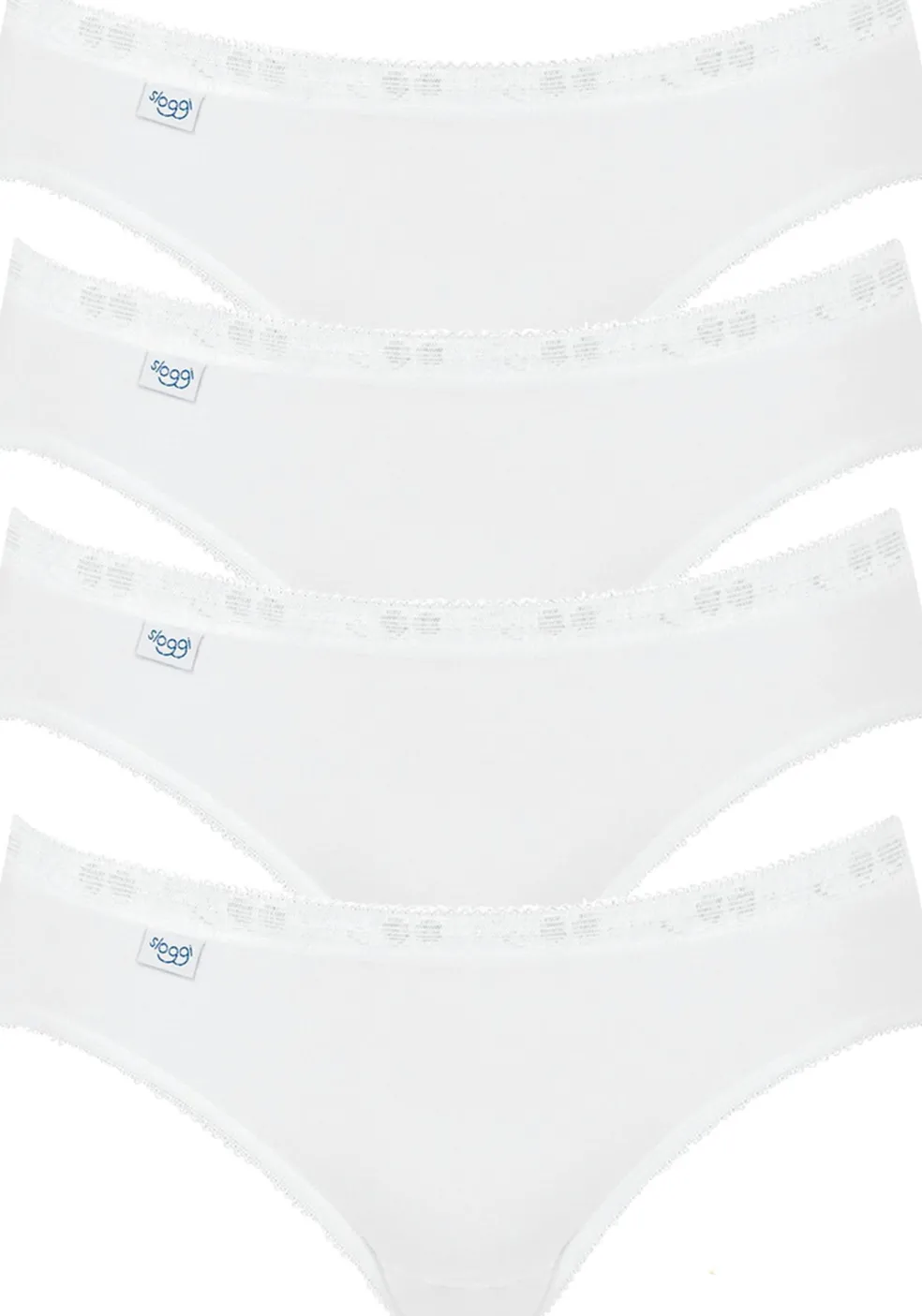 Sloggi Women Basic Mini, dames mini slip (4-Pack), wit