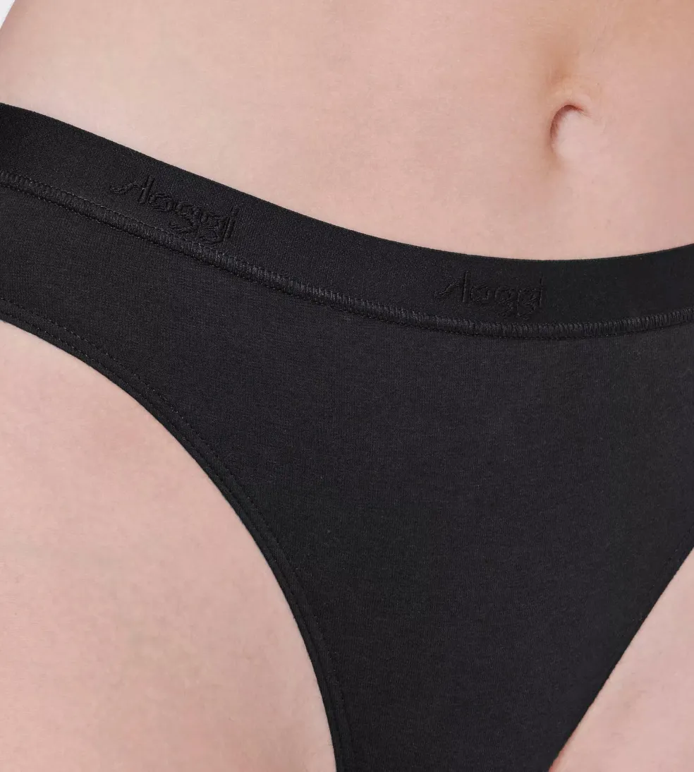 Sloggi Women GO Casual High leg (2-pack), dames slip, zwart