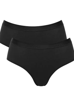 Sloggi Women GO Casual Midi (2-pack), dames slip, zwart