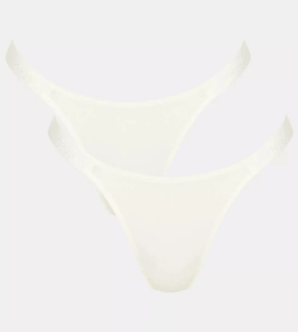 Sloggi Women GO Casual Tiny tanga (2-pack), dames slip, abrikoos oranje