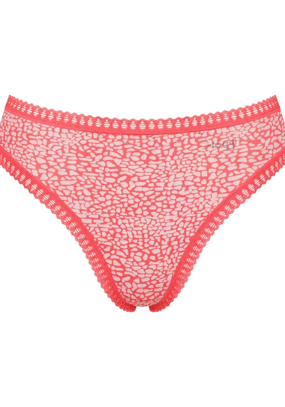 Sloggi Women GO Crush High leg (3-pack), dames slip, geel, oranjerood, print