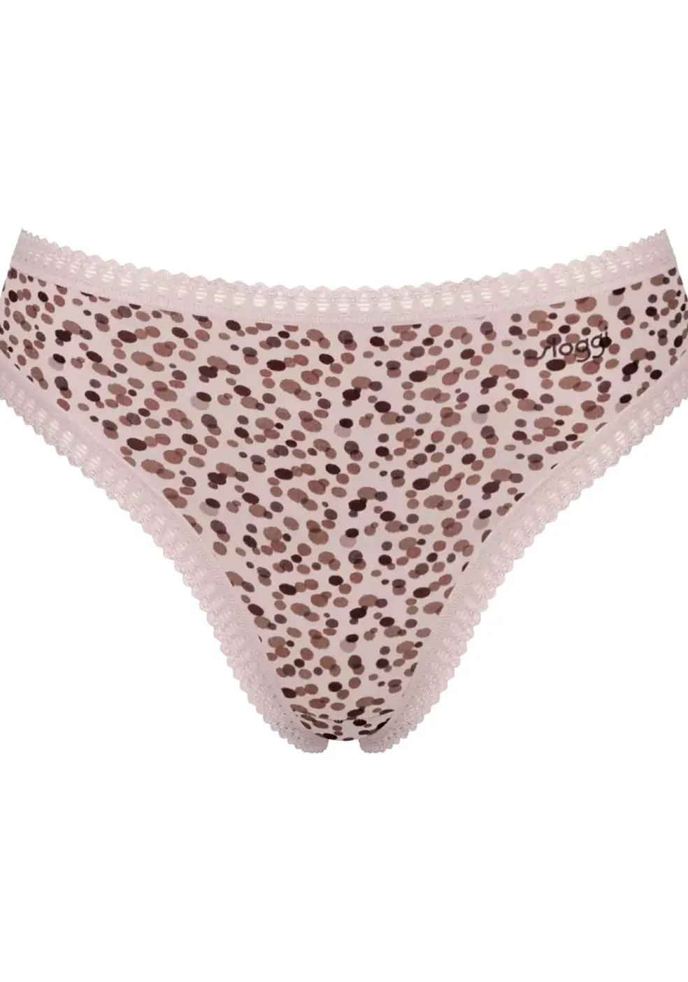 Sloggi Women GO Crush High leg (3-pack), dames slip, lichtroze, mauve, print