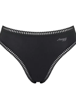 Sloggi Women GO Crush High leg (3-pack), dames slip, zwart, blauw, print