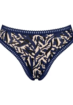 Sloggi Women GO Crush High leg (3-pack), dames slip, zwart, blauw, print