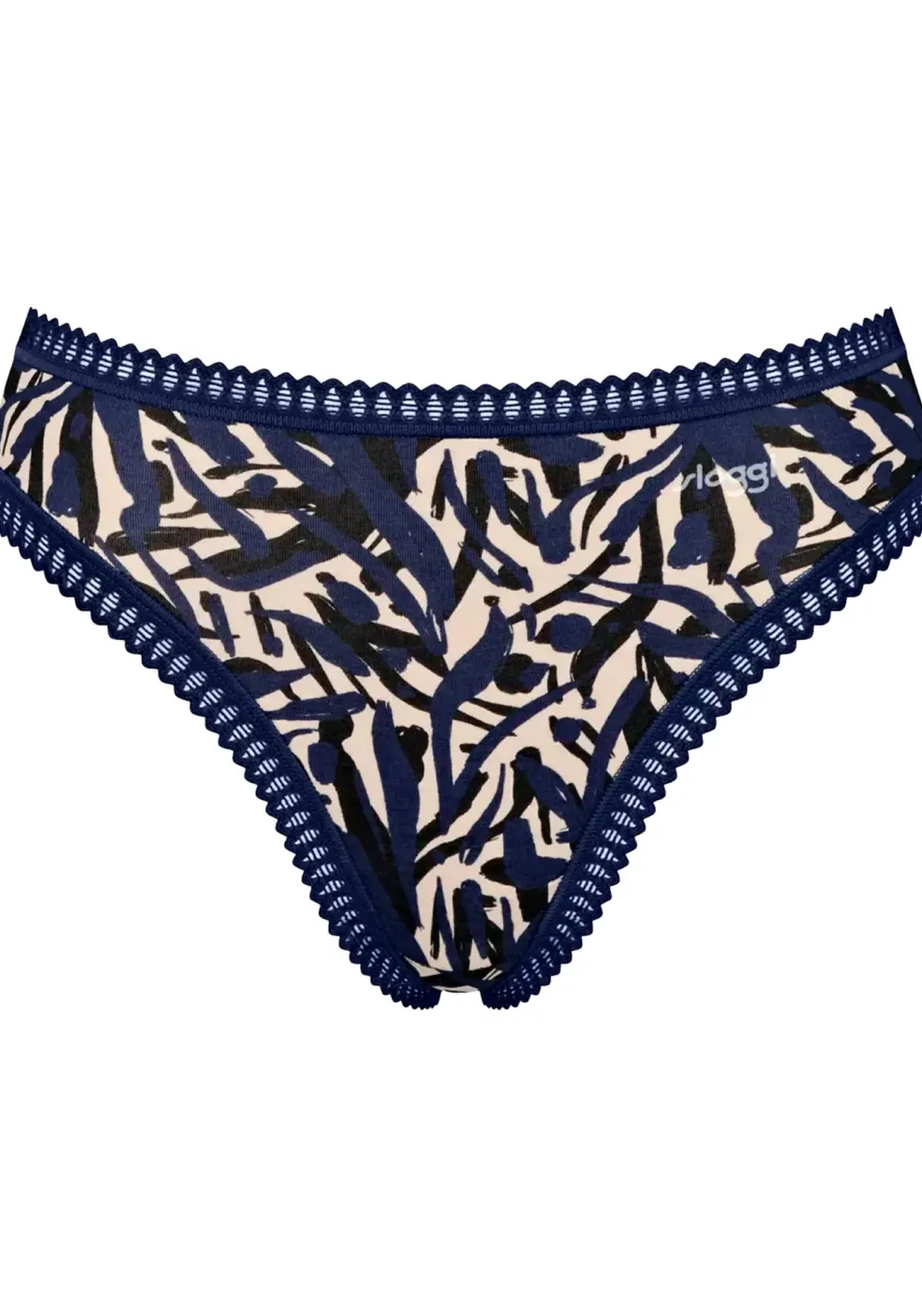 Sloggi Women GO Crush High leg (3-pack), dames slip, zwart, blauw, print
