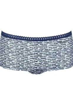 Sloggi Women GO Crush Short (3-pack), dames boxer, lichtblauw, donkerblauw, print