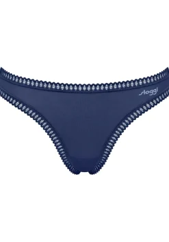 Sloggi Women GO Crush String (3-pack), dames string, lichtblauw, donkerblauw, print