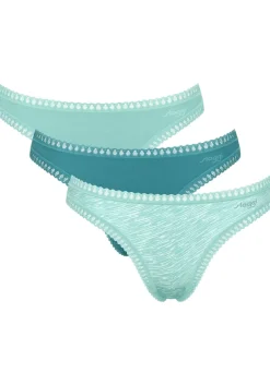 Sloggi Women GO Crush String (3-pack), dames string, lichtgroen, turquoise, print