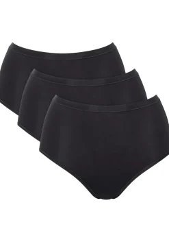 Sloggi Women GO Daily Cotton Highwaist (3-pack), dames slip, zwart