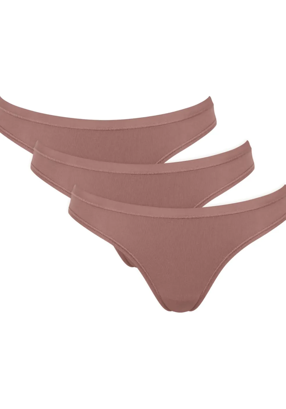 Sloggi Women GO Daily Cotton Mini (3-pack), dames slip, donkerbruin