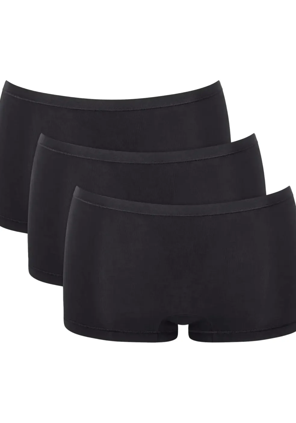Sloggi Women GO Daily Cotton Short (3-pack), dames boxer, zwart