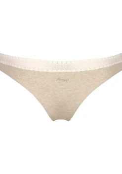 Sloggi Women GO Ribbed R Brazil (2-pack), dames slip, grijs