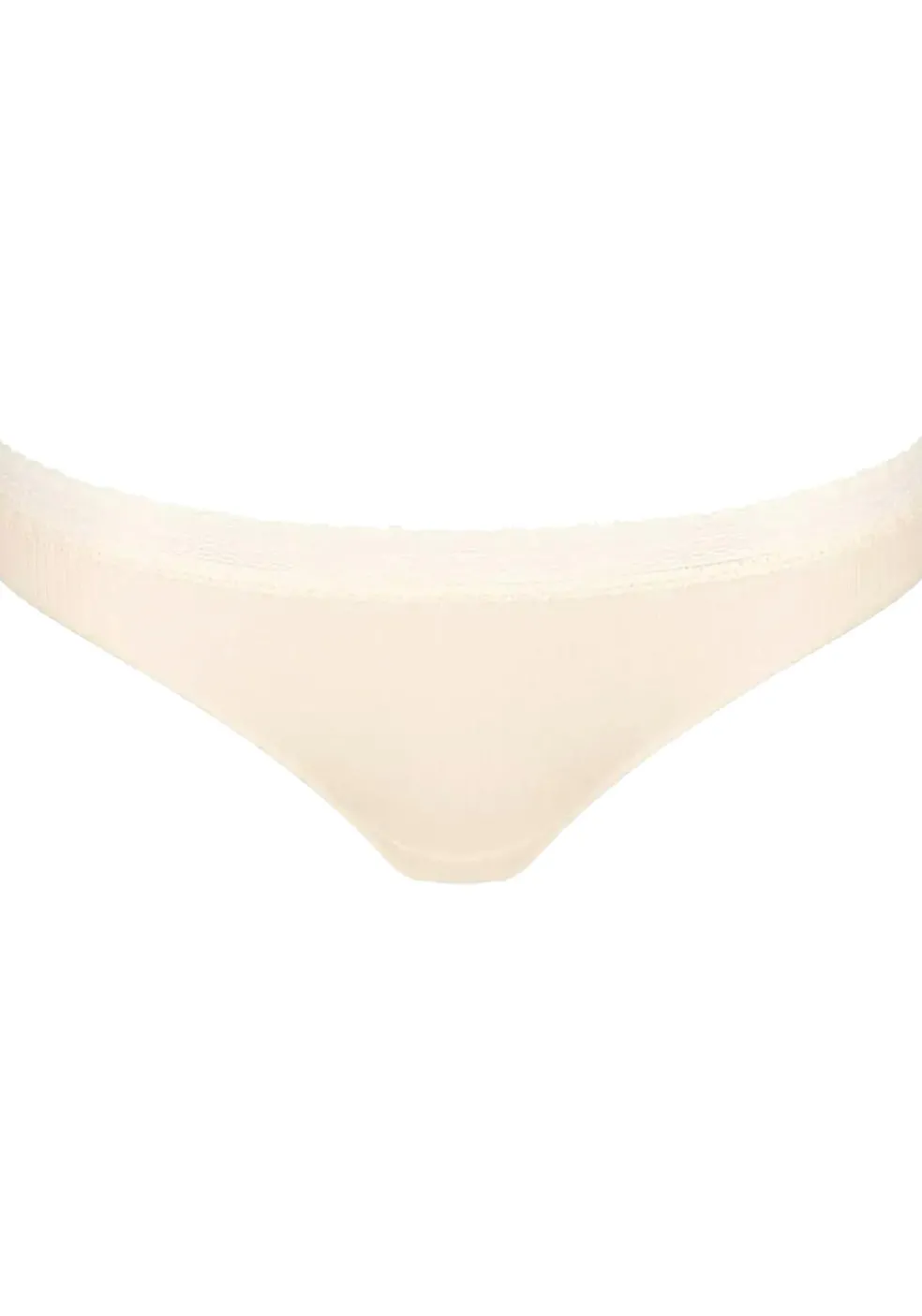 Sloggi Women GO Ribbed R Brazil (2-pack), dames slip, lichtbruin en ecru