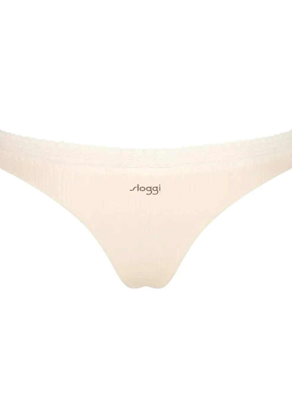 Sloggi Women GO Ribbed R Brazil (2-pack), dames slip, lichtbruin en ecru