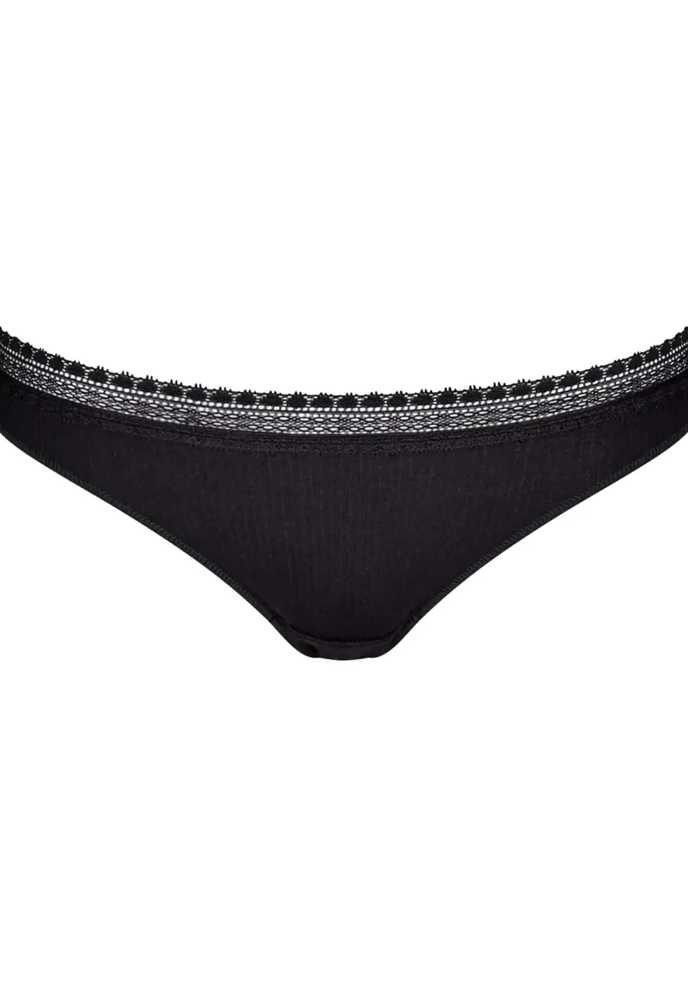 Sloggi Women GO Ribbed R Brazil (2-pack), dames slip, zwart