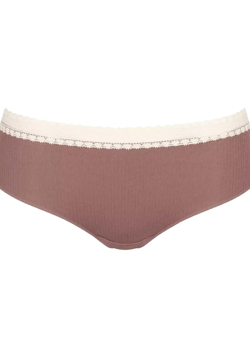 Sloggi Women GO Ribbed R Hipster (2-pack), dames slip, lichtbruin en ecru