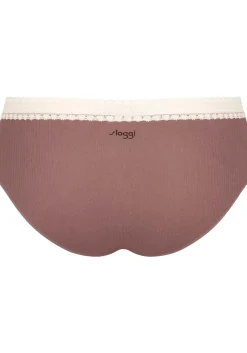 Sloggi Women GO Ribbed R Hipster (2-pack), dames slip, lichtbruin en ecru