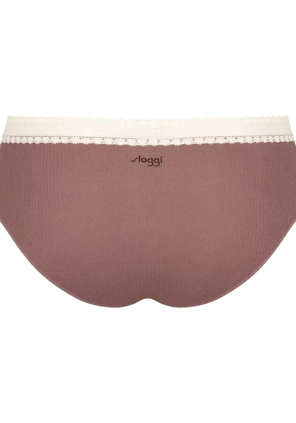 Sloggi Women GO Ribbed R Hipster (2-pack), dames slip, lichtbruin en ecru