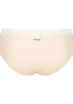 Sloggi Women GO Ribbed R Hipster (2-pack), dames slip, lichtbruin en ecru