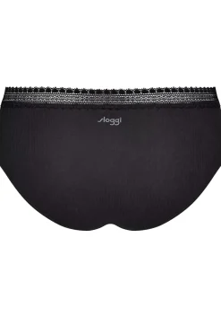 Sloggi Women GO Ribbed R Hipster (2-pack), dames slip, zwart